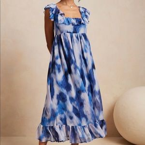 EMPIRE-WAIST MAXI DRESS LARGE